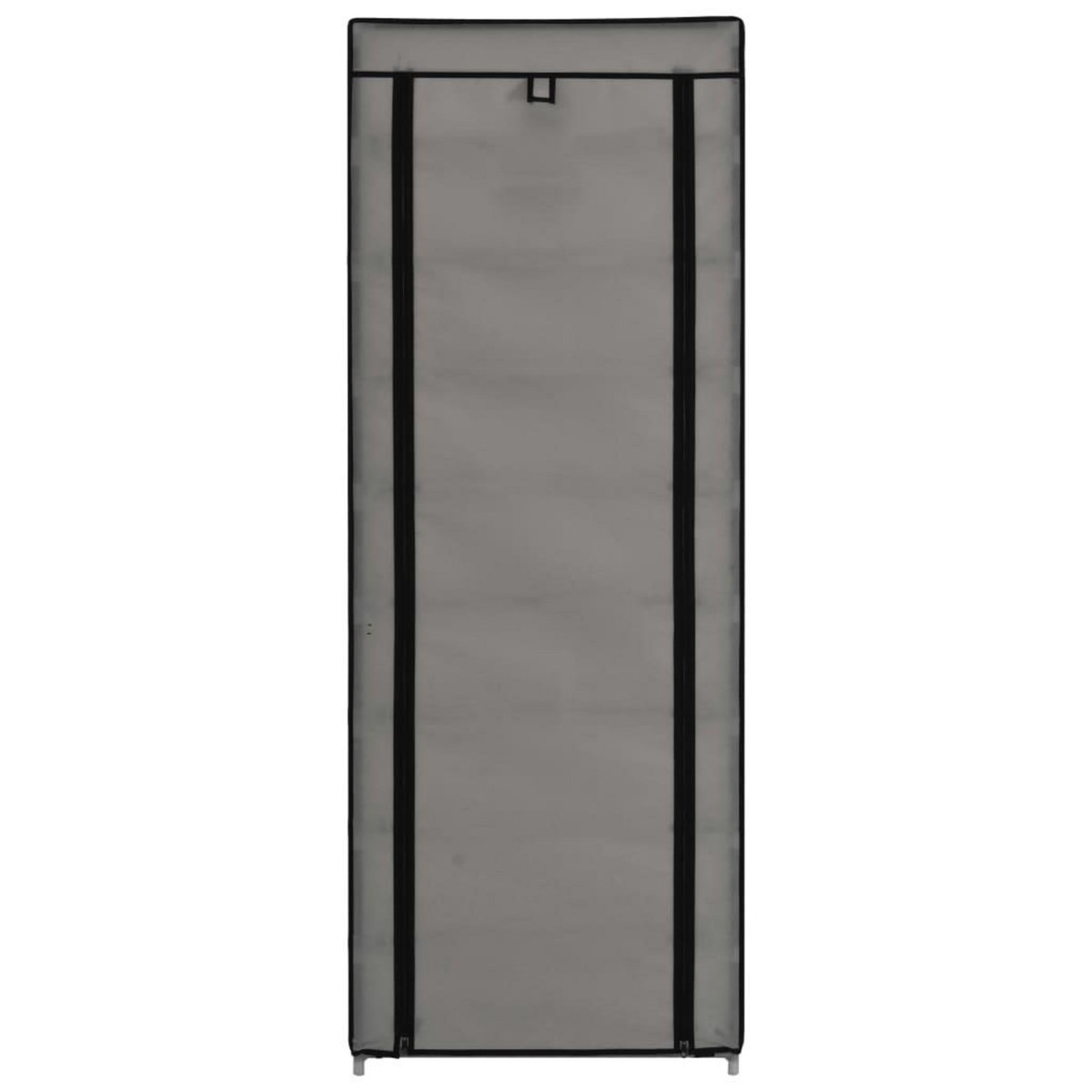 VIDAXL Armoire a chaussures avec housse Gris 57x29x162 cm Tissu