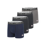 SERGE BLANCO Lot de 4 Boxers coton homme Colored Class'. Coloris disponibles : Gris