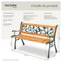 Voir la diapositive 6 : tectake Banc de jardin 2 places
