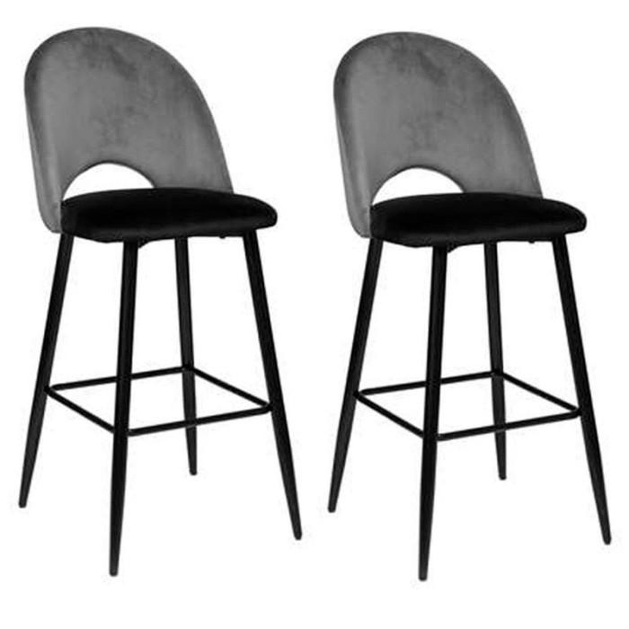 ATMOSPHERA Lot de 2 Chaises de Bar  Kara  110cm Gris Ardoise