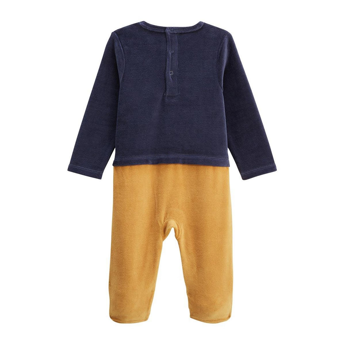 Petit Béguin Pyjama bébé en velours Charly