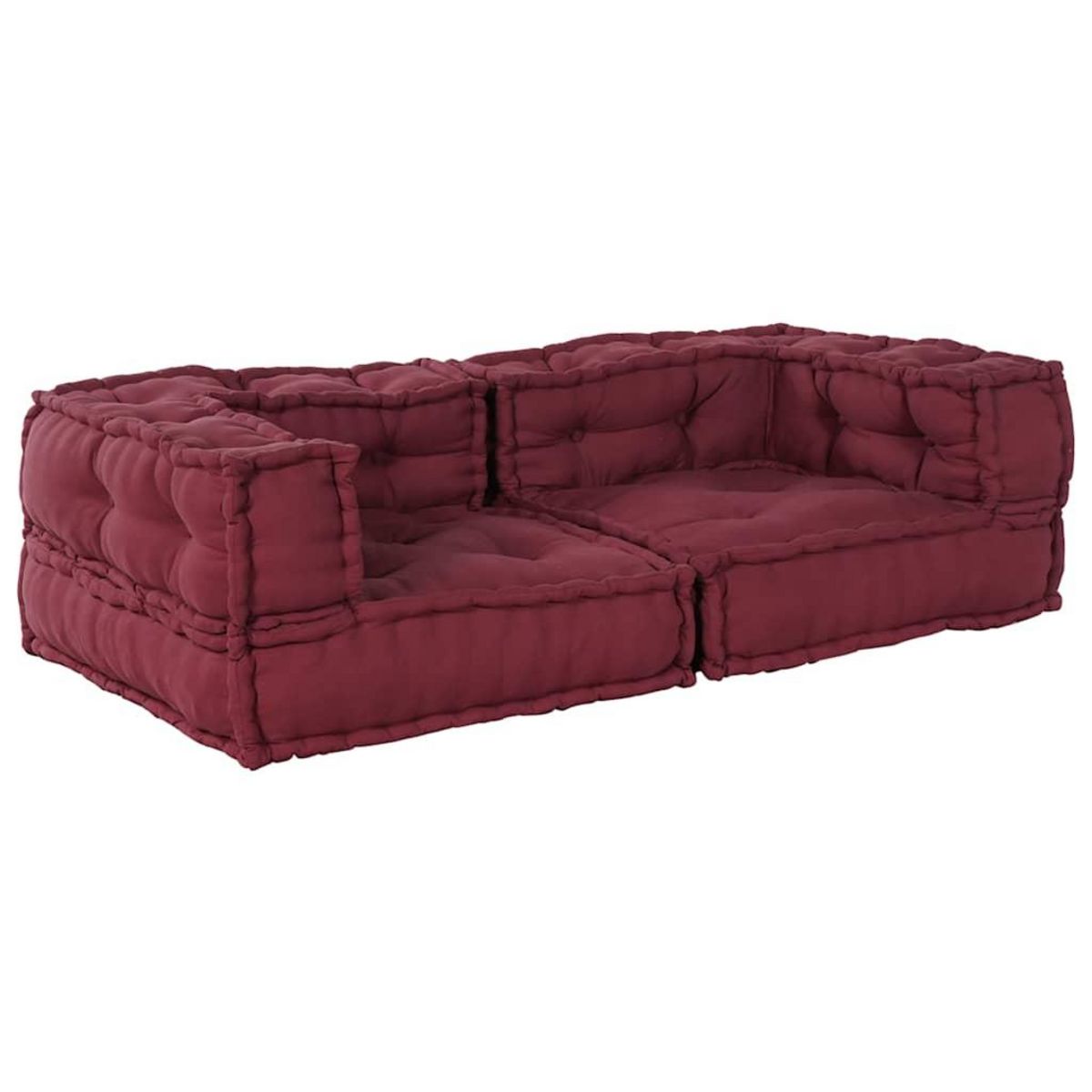 VIDAXL Pouf modulaire marron 140x70x36 tissu