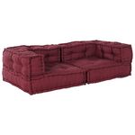 VIDAXL Pouf modulaire marron 140x70x36 tissu