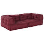 Voir la diapositive 1 : VIDAXL Pouf modulaire marron 140x70x36 tissu