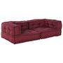 Voir la diapositive 1 : VIDAXL Pouf modulaire marron 140x70x36 tissu