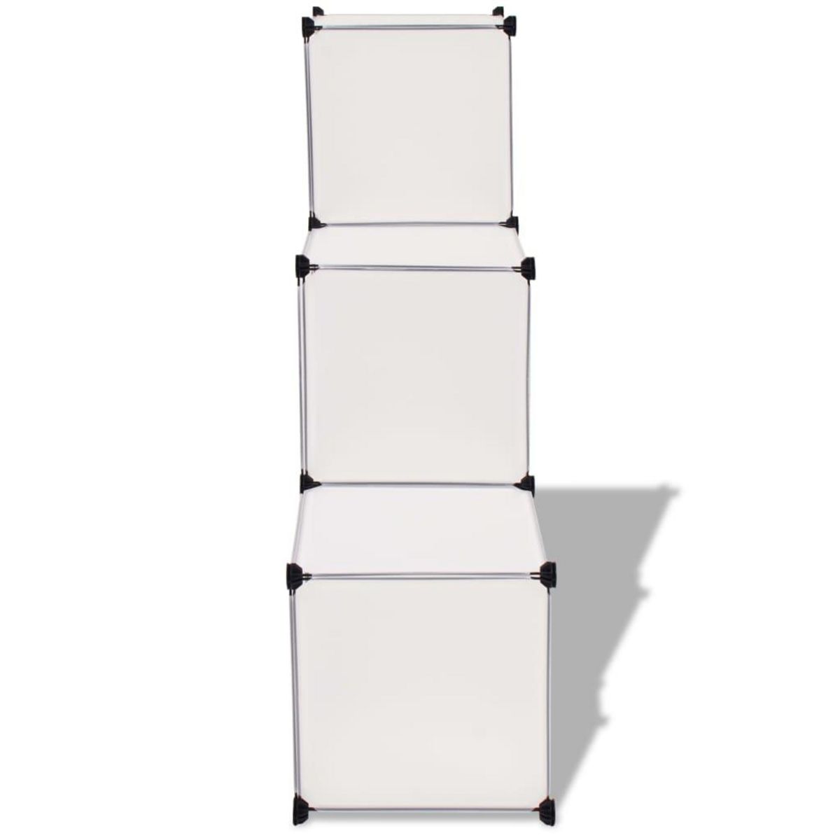VIDAXL Organisateur de rangement cube avec 6 compartiments Blanc