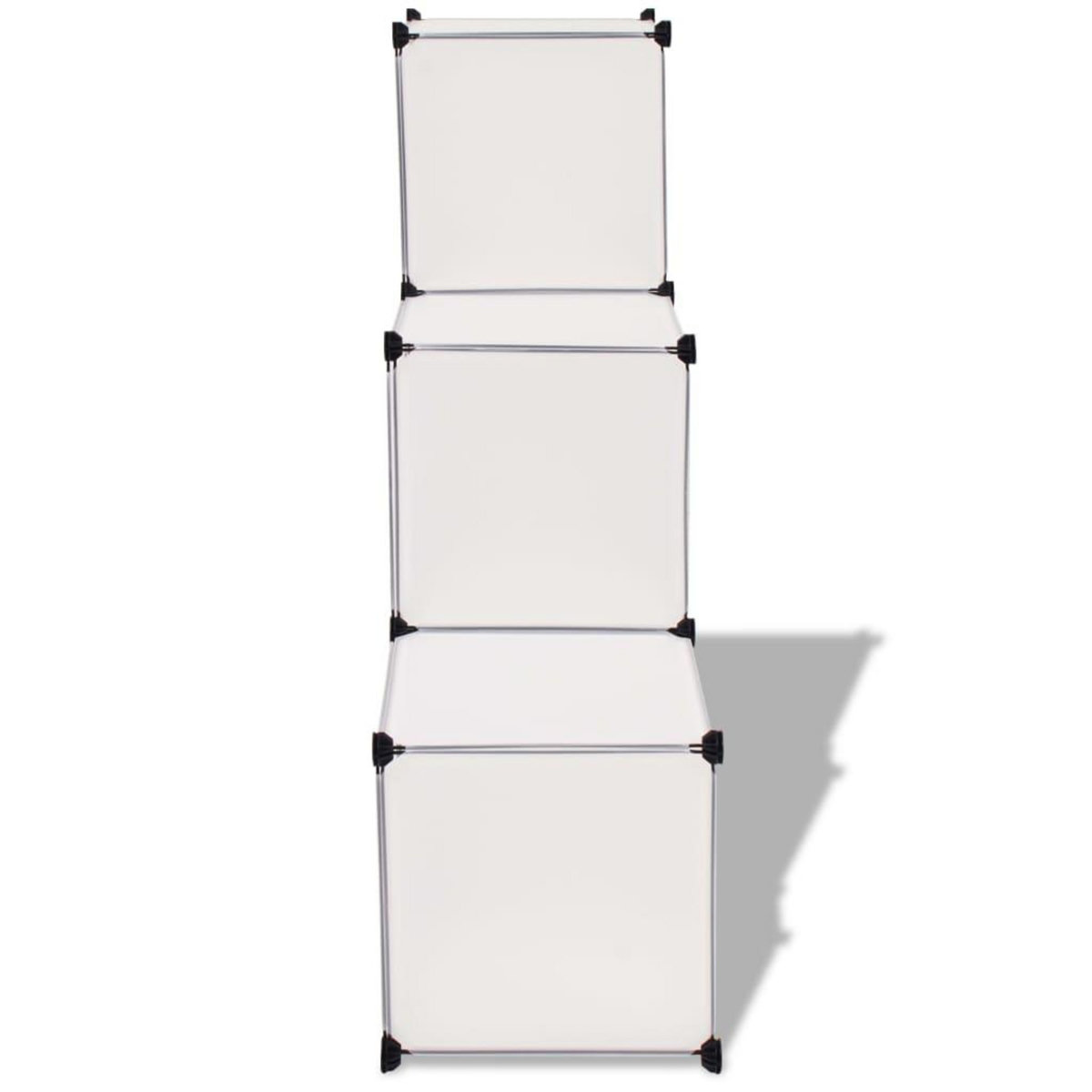 VIDAXL Organisateur de rangement cube avec 6 compartiments Blanc