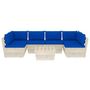 Voir la diapositive 3 : VIDAXL Salon de jardin palette 7 pcs avec coussins bois d'epicea