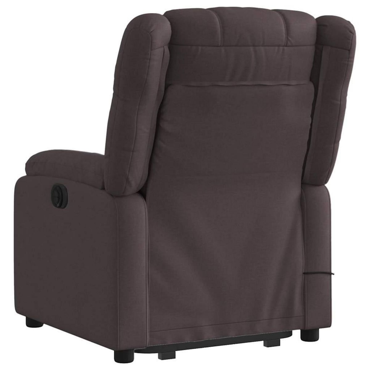 VIDAXL Fauteuil inclinable de massage electrique Marron fonce Tissu