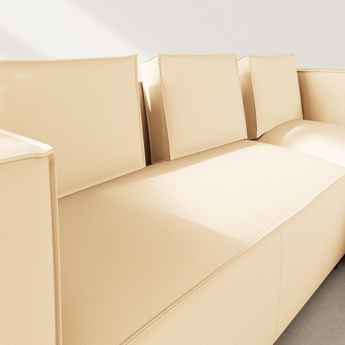 LISA DESIGN Stella - canapé d'angle droit 4 places en simili