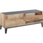 Voir la diapositive 2 : Meuble TV moderne 1 porte 1 tiroir L120cm BARI