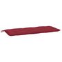 Voir la diapositive 2 : VIDAXL Coussin de banc de jardin rouge bordeaux 120x50x7 cm