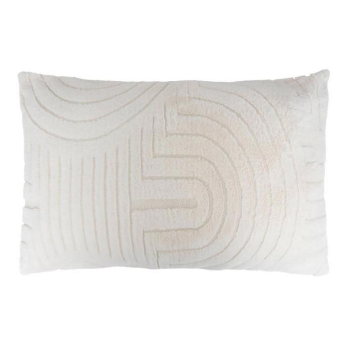 ATMOSPHERA Coussin Imitation Fourrure  Arka  50x80cm Ivoire