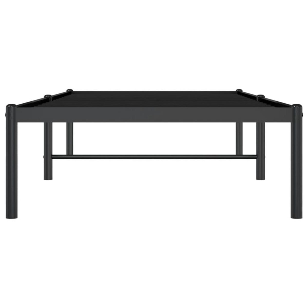 VIDAXL Cadre de lit metal sans matelas noir 75x190 cm