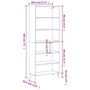 Voir la diapositive 6 : VIDAXL Buffet gris beton 69,5x32,5x180 cm bois d'ingenierie