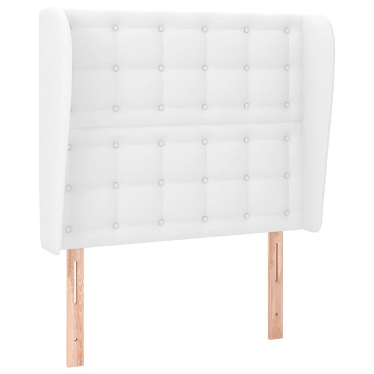 VIDAXL Tete de lit avec oreilles Blanc 103x23x118/128 cm Similicuir