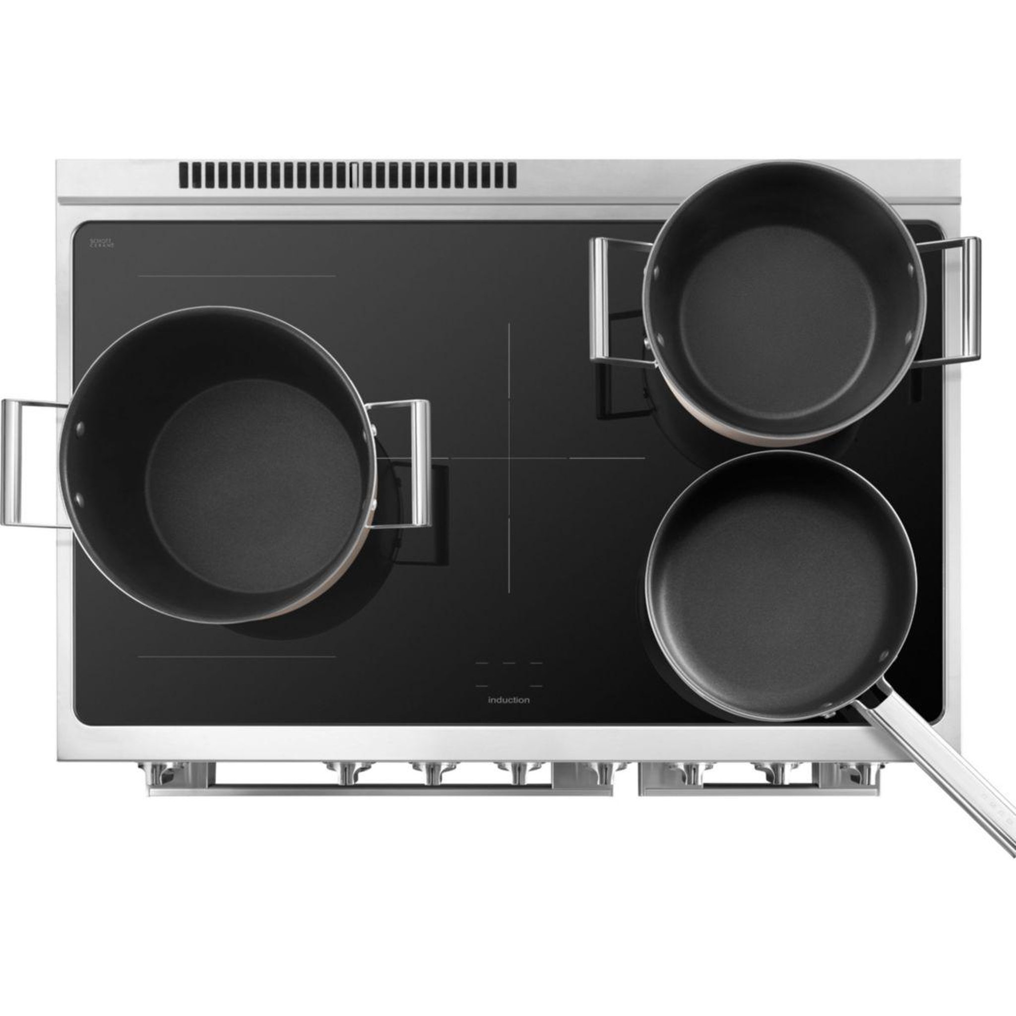 Voir la diapositive 4 : SMEG Piano de cuisson induction CPF92IMX