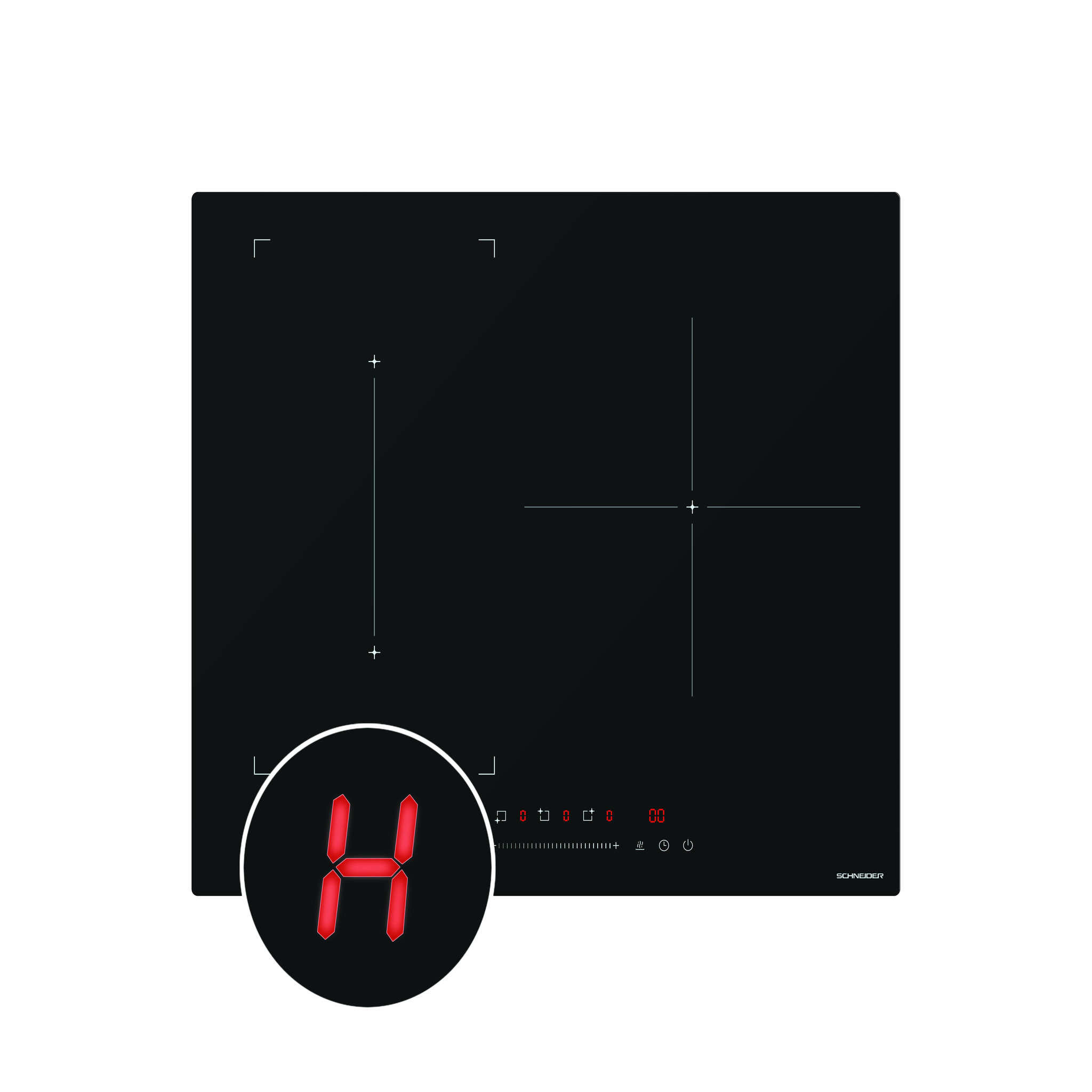 Voir la diapositive 5 : SCHNEIDER Table induction 3 feux Noir - SCTI630N1S