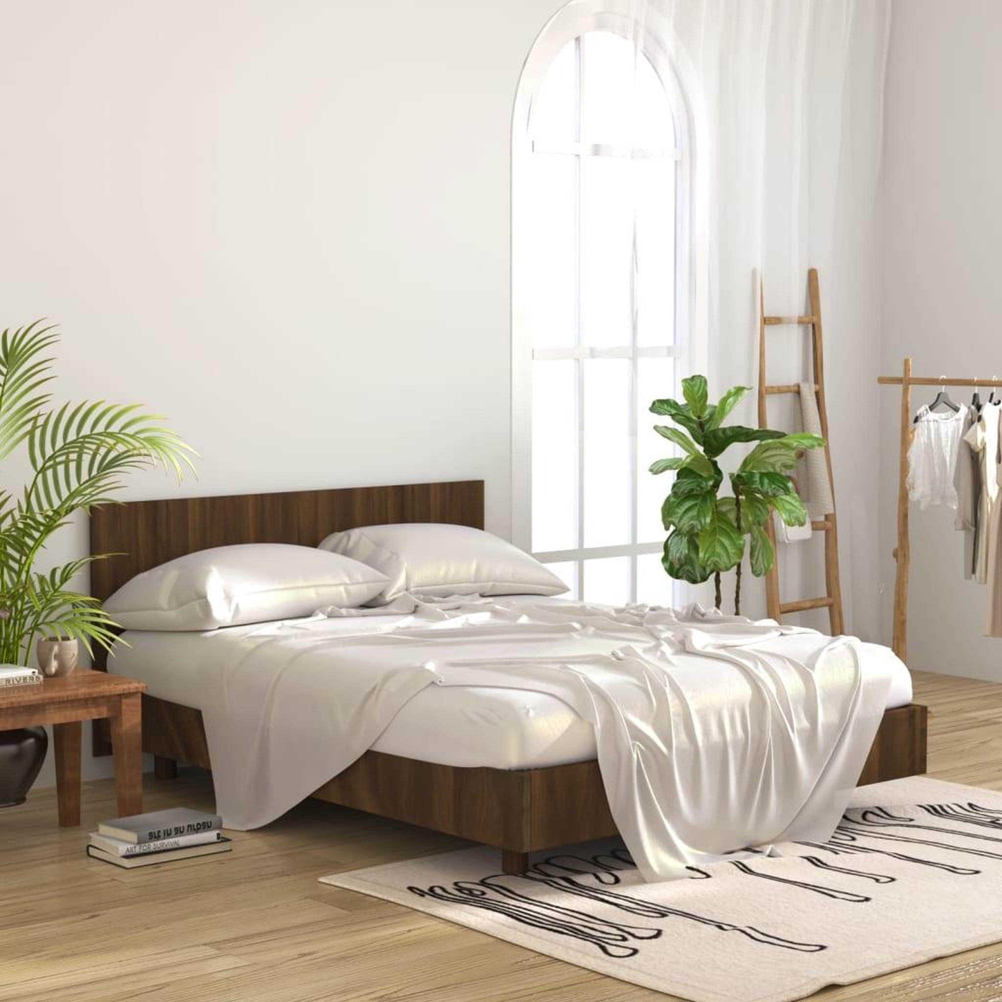 Voir la diapositive 3 : VIDAXL Tete de lit Chene marron 160x1,5x80 cm Bois d'ingenierie