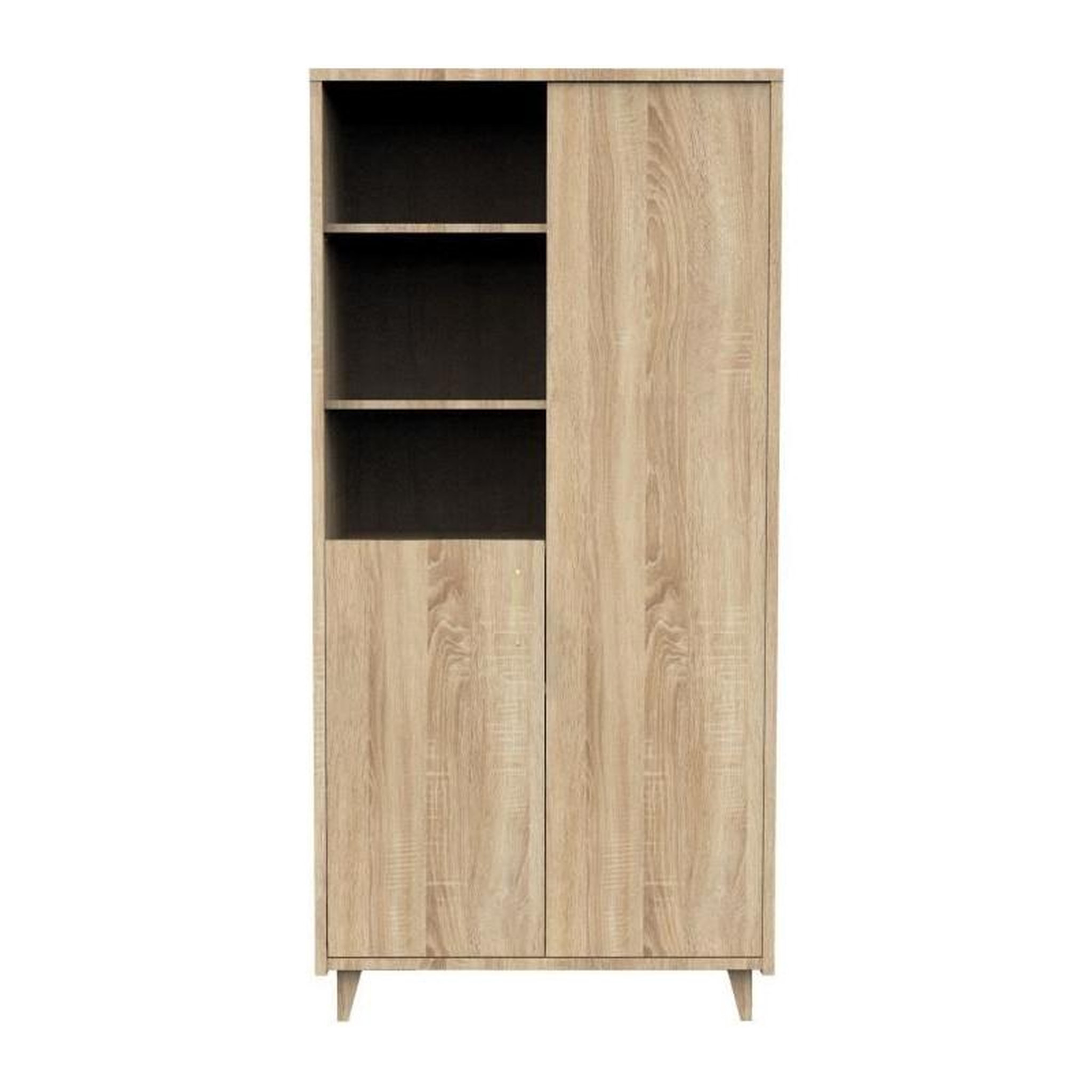 Voir la diapositive 5 : SAUTHON Chambre complete trio bébé - SAUTHON - Sam Chene doré - Lit bébé 120 x 60 cm, commode a langer et armoire