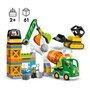 LEGO Duplo Ma ville 10990 Le chantier de construction, Jouet Grue, Bulldozer et Bétonnière