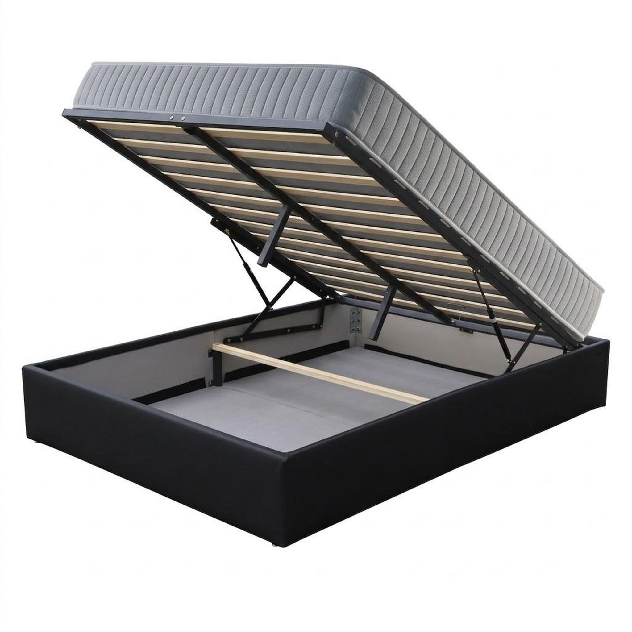 Voir la diapositive 2 : KING OF DREAMS Ensemble Lit Coffre et Matelas  Latex Accueil Moelleux