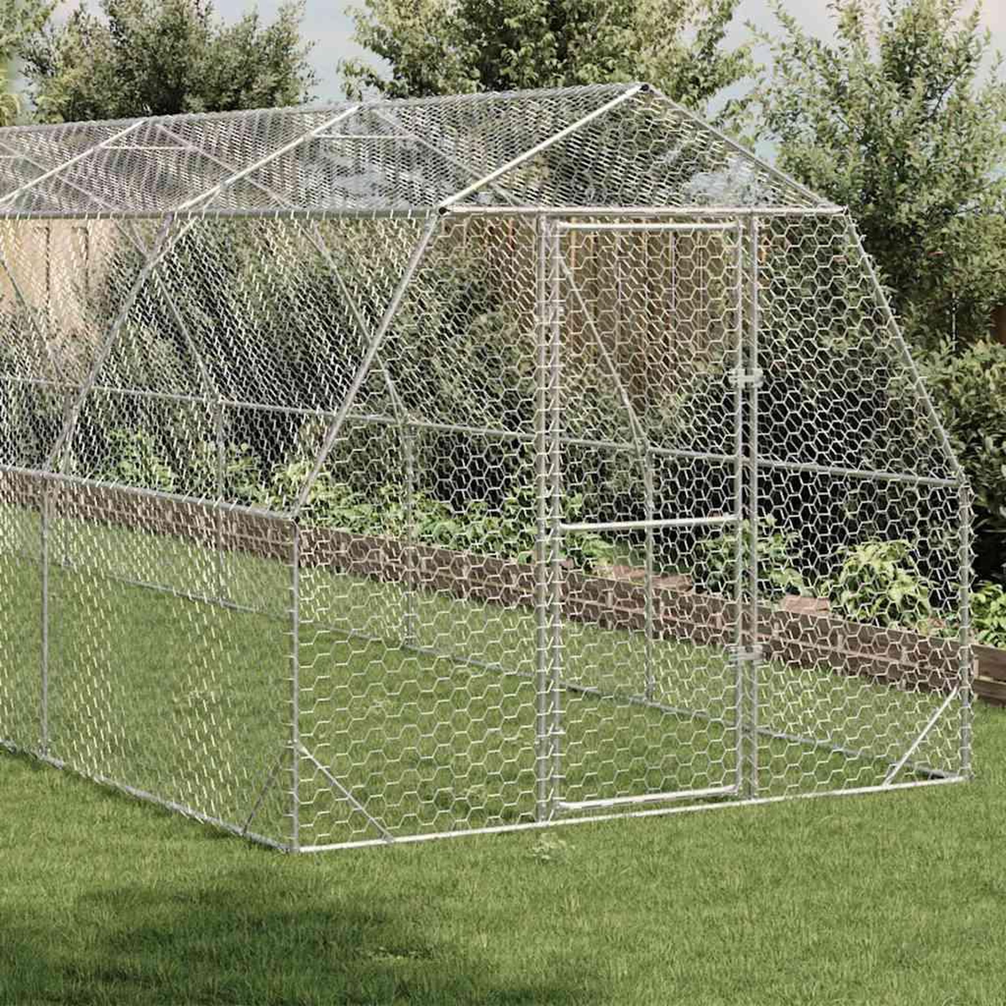 Voir la diapositive 2 : VIDAXL Poulailler 2,5x12x2,25 m acier galvanise