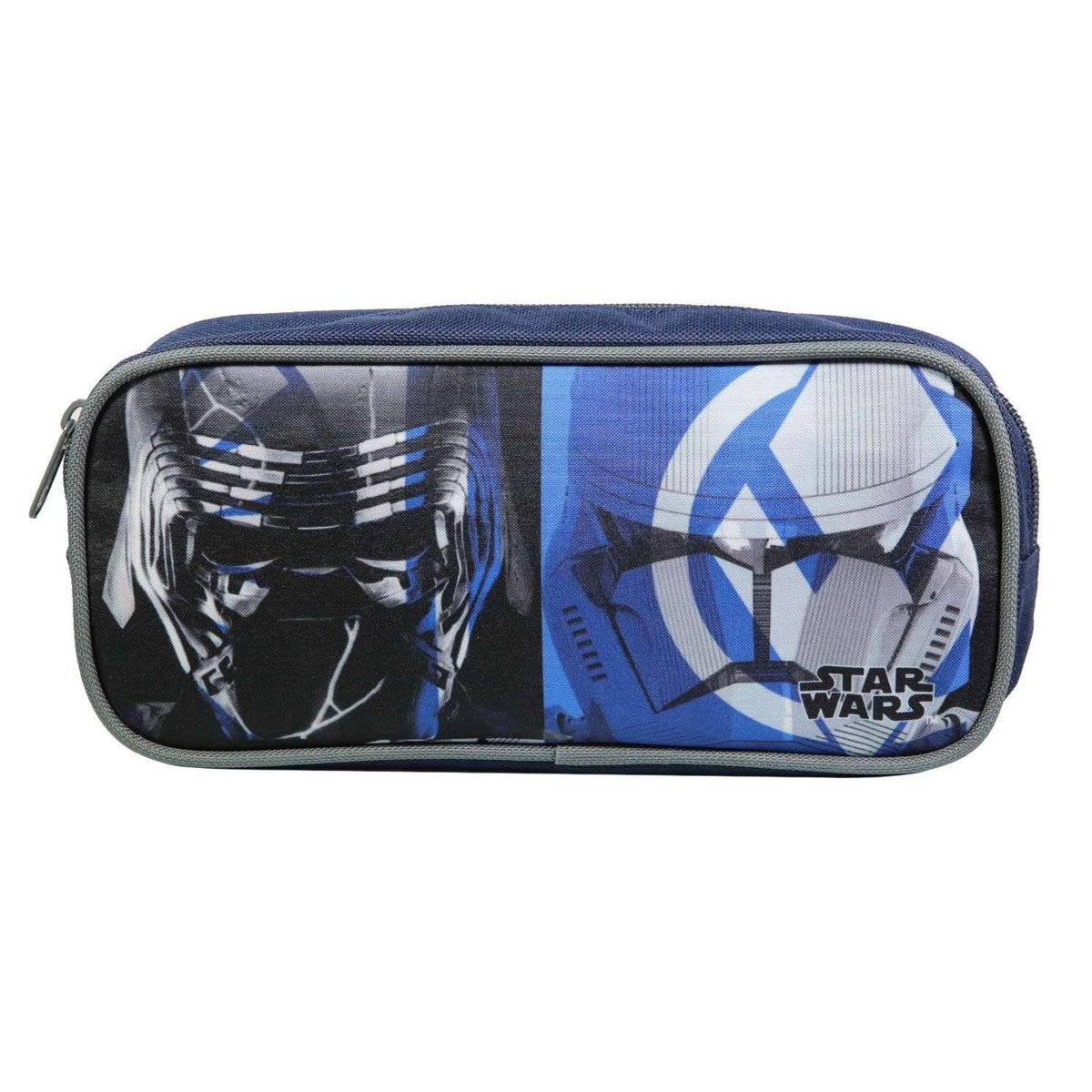 Trousse rectangulaire Star Wars - 2 compartiments - bleu - Bagtrotter Pas Cher | Bureau Vallée