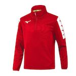 Mizuno Sweat de Sport  Homme Mizuno Sweat 1/2 Zip. Coloris disponibles : Rouge