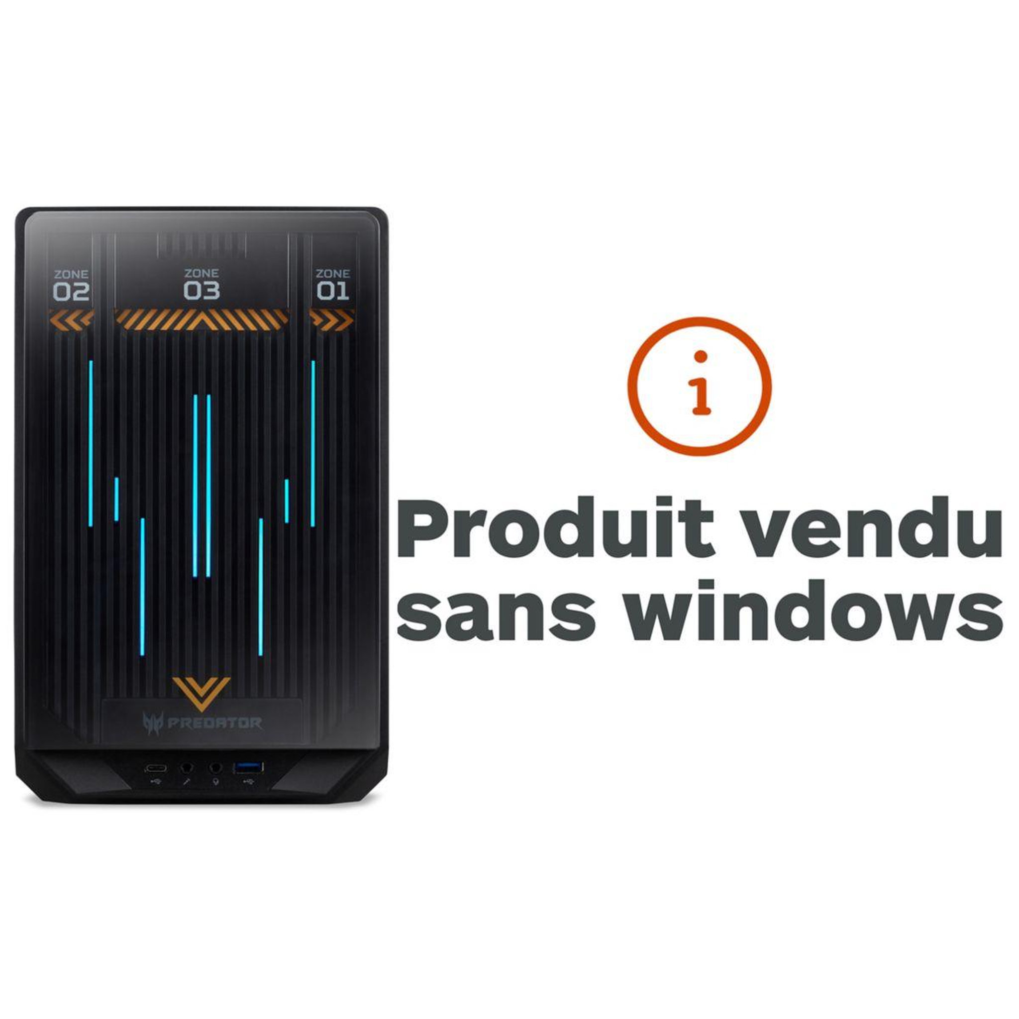 Voir la diapositive 1 : ACER PC Gamer Predator Orion X POX-955 Sans OS