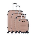 BLUESTAR BLUESTAR - Set de 4 Valises OPERA-M 75 cm 4 Roues. Coloris disponibles : Beige, Noir, Bleu, Marron, Gris, Orange, Rose