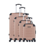 BLUESTAR BLUESTAR - Set de 4 Valises OPERA-M 75 cm 4 Roues. Coloris disponibles : Marron, Rose, Beige, Orange, Bleu, Noir
