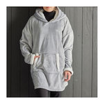 Today Sweat plaid polaire - TODAY - Manches longues et poche - 70 x 87 cm - Gris