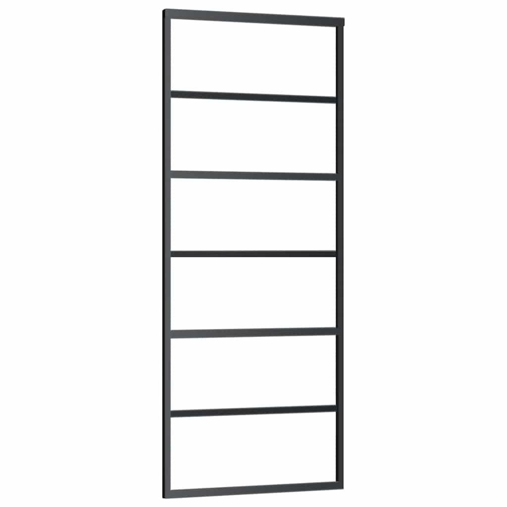 Voir la diapositive 5 : VIDAXL Porte coulissante kit de quincaillerie noir 76x205 cm verre ESG