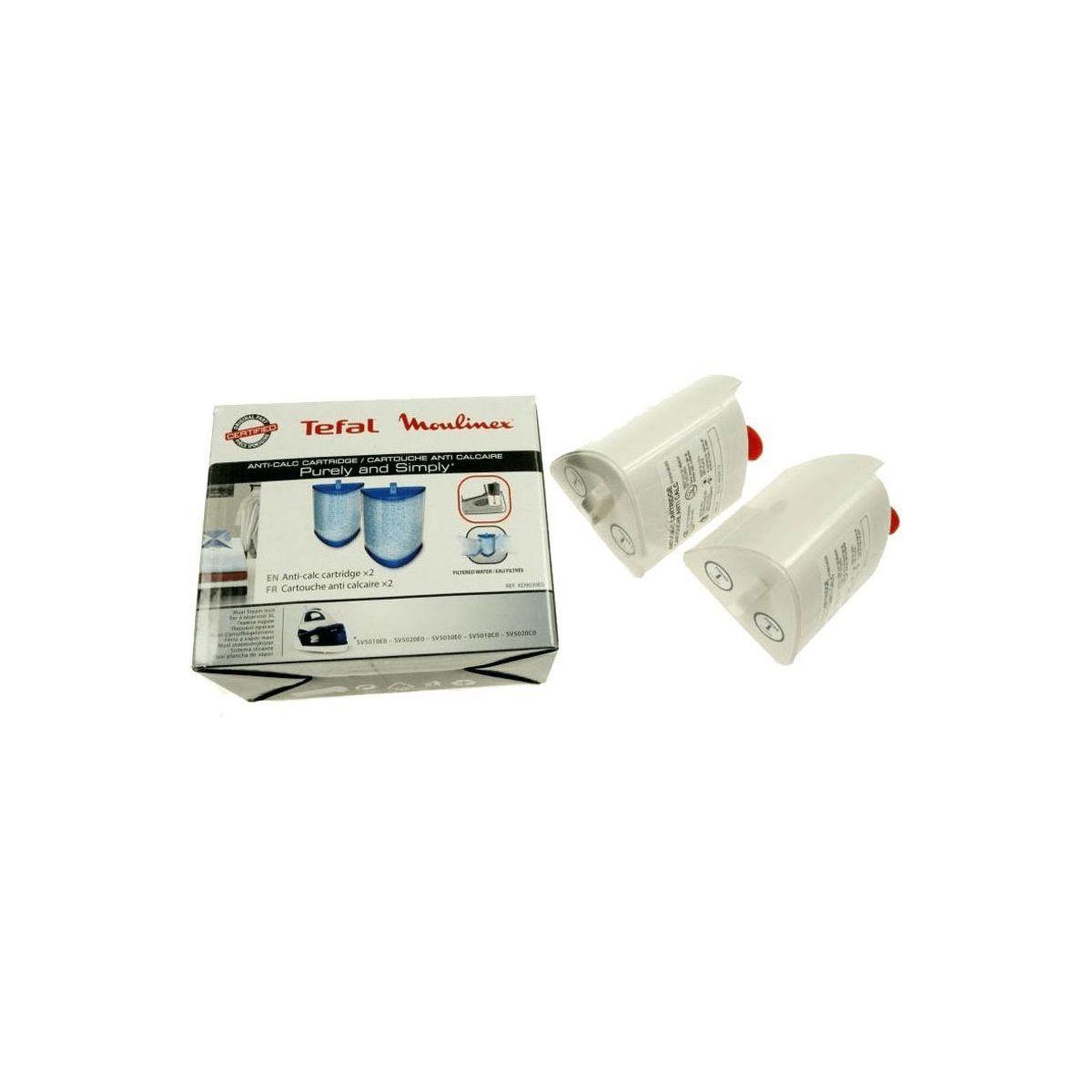 CALOR Cartouche anti-calcaire x2 pour centrale vapeur simply et purely