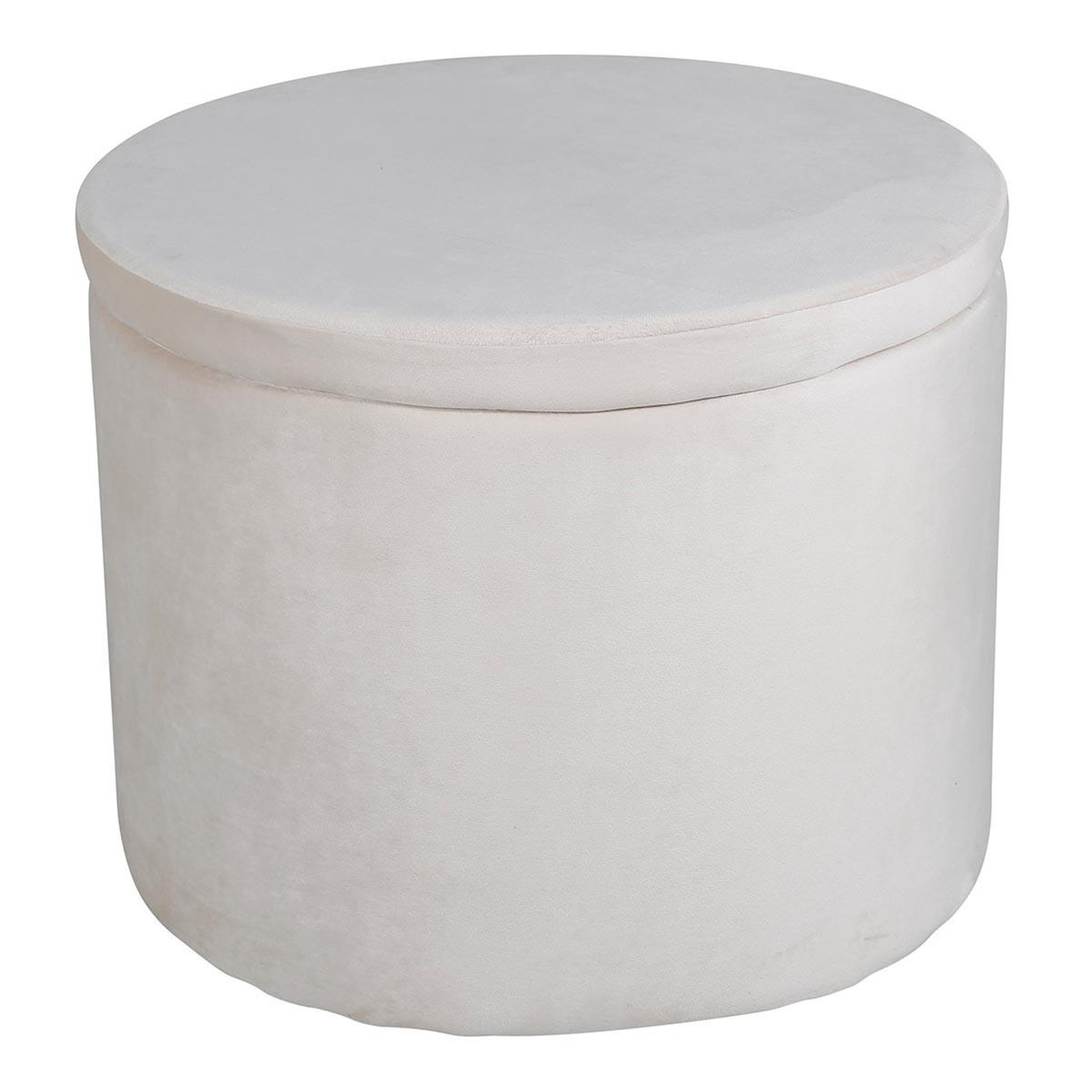 Paris Prix Pouf coffre en velours  dunken  51cm beige