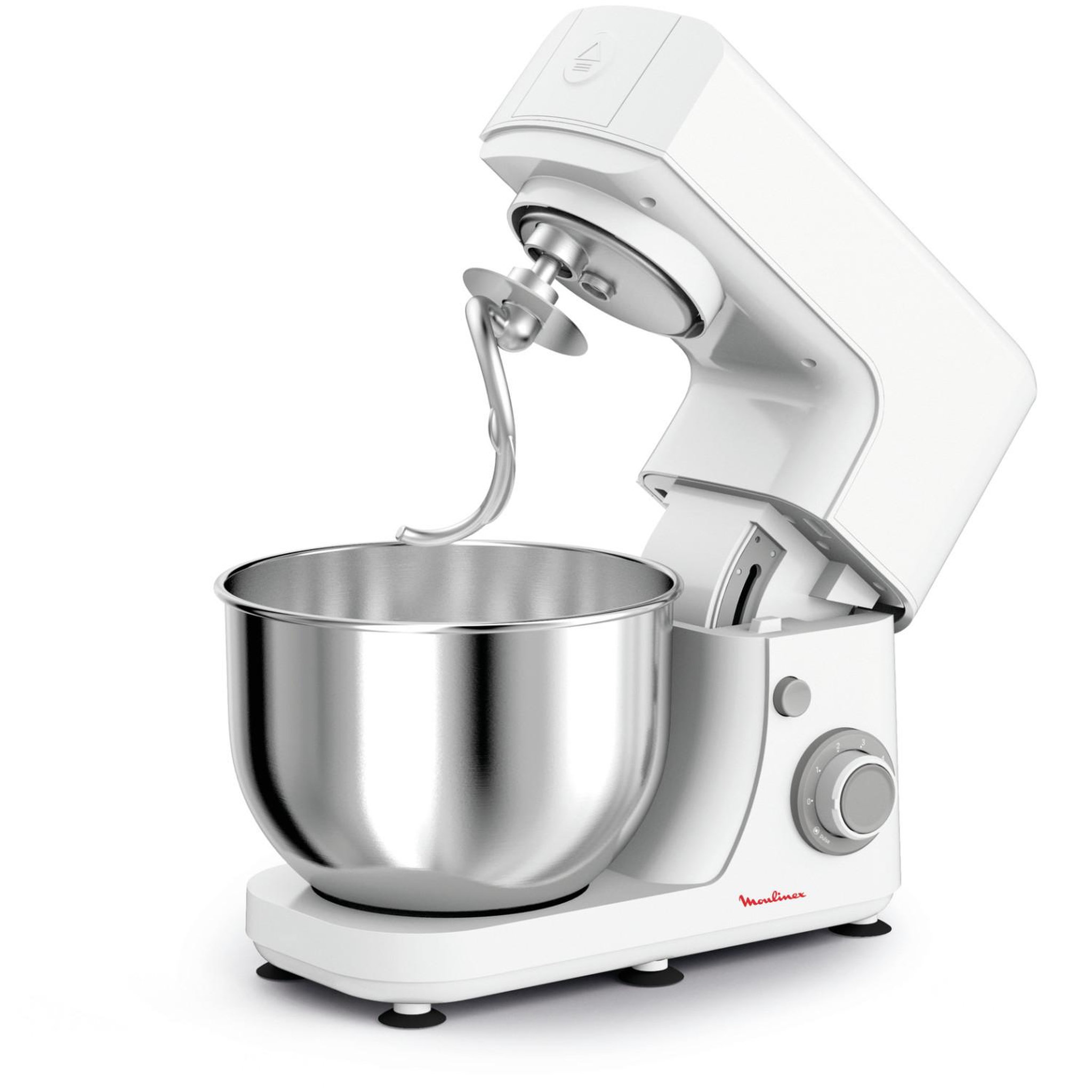 Voir la diapositive 3 : MOULINEX Moulinex impastatrice masterchef essential robot de cuisine 800 w 4,8 l blanc, gris