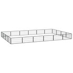 VIDAXL Parc pour chien 20panneaux Noir 100x50cm Acier enduit de poudre