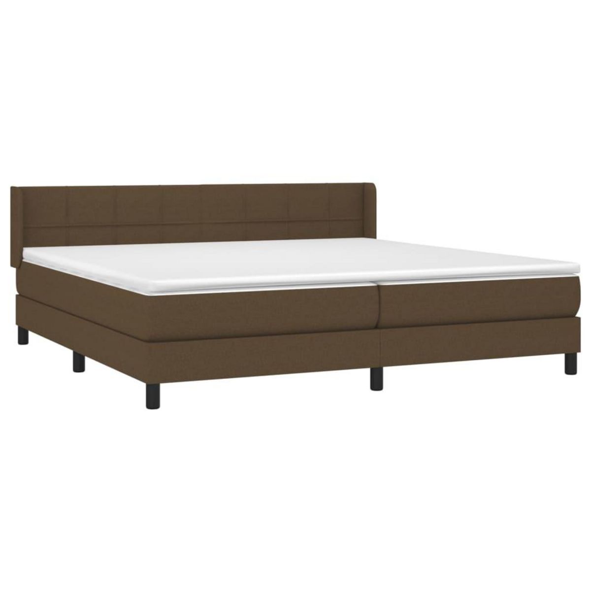 VIDAXL Sommier a lattes de lit avec matelas Marron fonce 200x200 cm