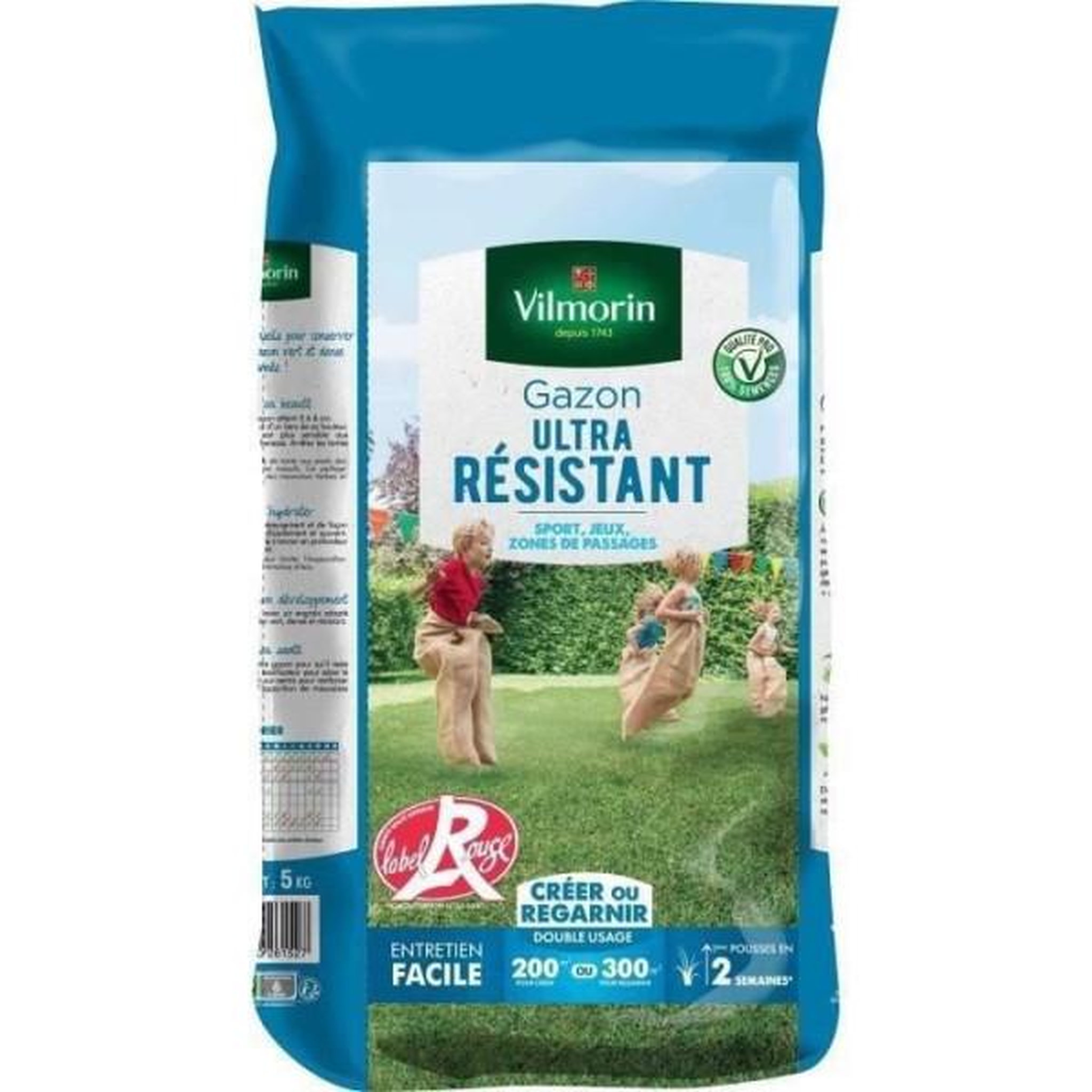 VILMORIN Vilmorin semences de gazon ultra-résistant label rouge - 5 kg