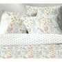 Voir la diapositive 2 : Home collection Parure housse de couetteavectaie oreiller coton 51 fils lila