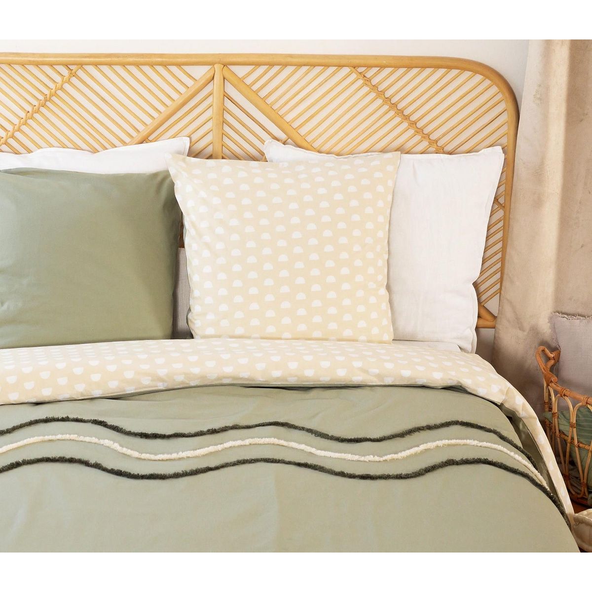 Home collection Parure housse de couette 100% coton 57fils linea