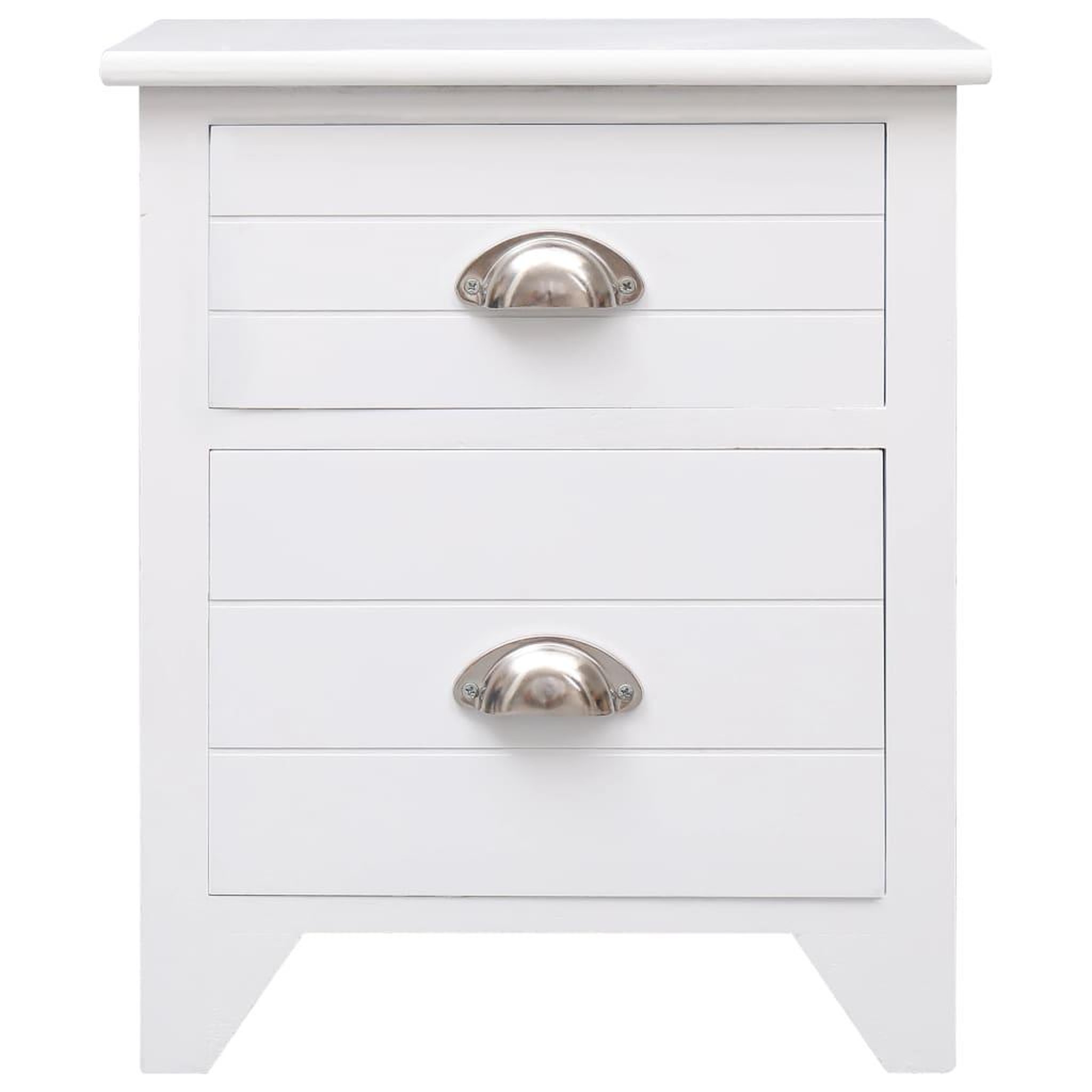 Voir la diapositive 4 : VIDAXL Table de chevet 2 pcs avec 2 tiroirs Blanc