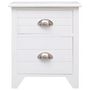 Voir la diapositive 4 : VIDAXL Table de chevet 2 pcs avec 2 tiroirs Blanc