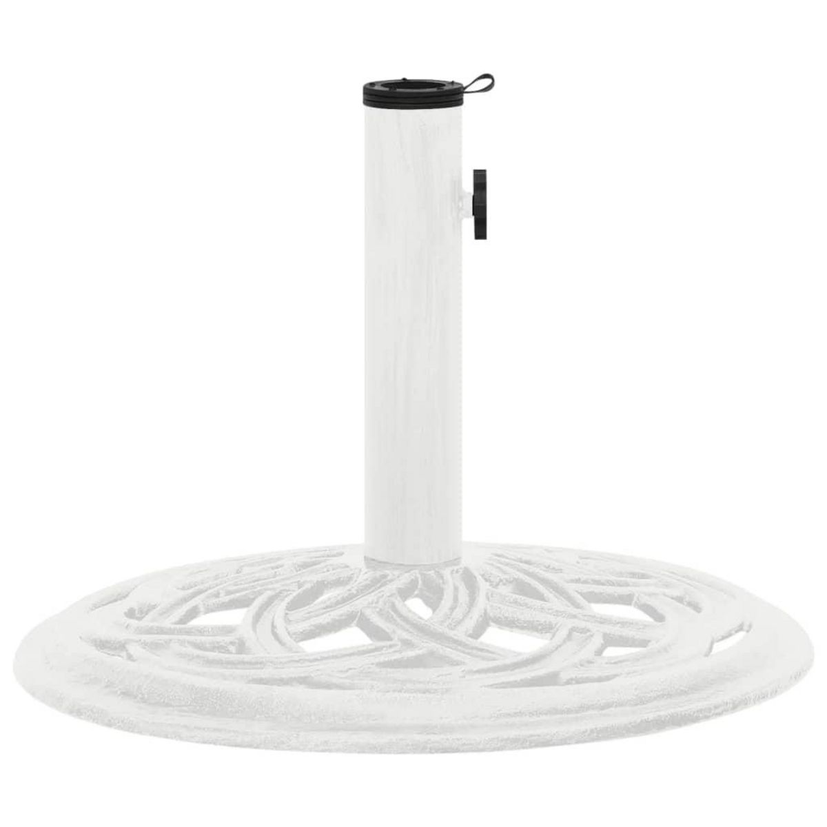 VIDAXL Socle de parasol Blanc 44x44x31 cm Fonte