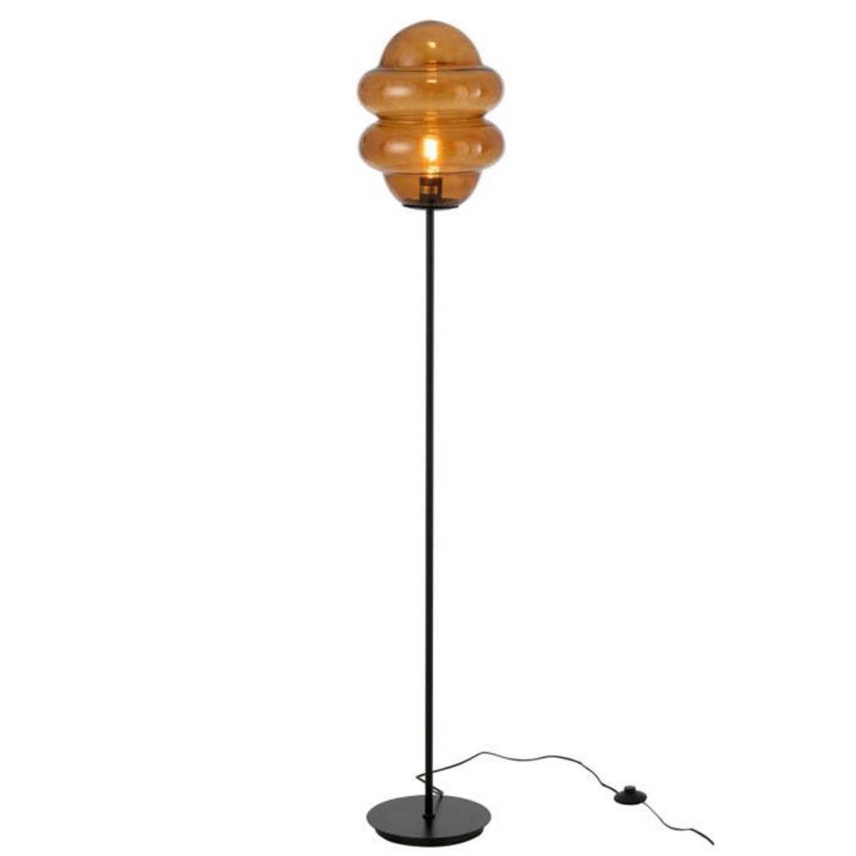 Paris Prix Lampadaire en Verre  Cuillere Miel  160cm Marron