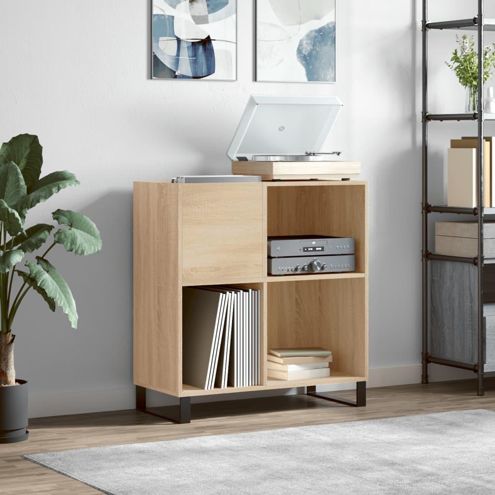 VIDAXL Armoire a disques chene sonoma 84,5x38x89 cm bois d'ingenierie
