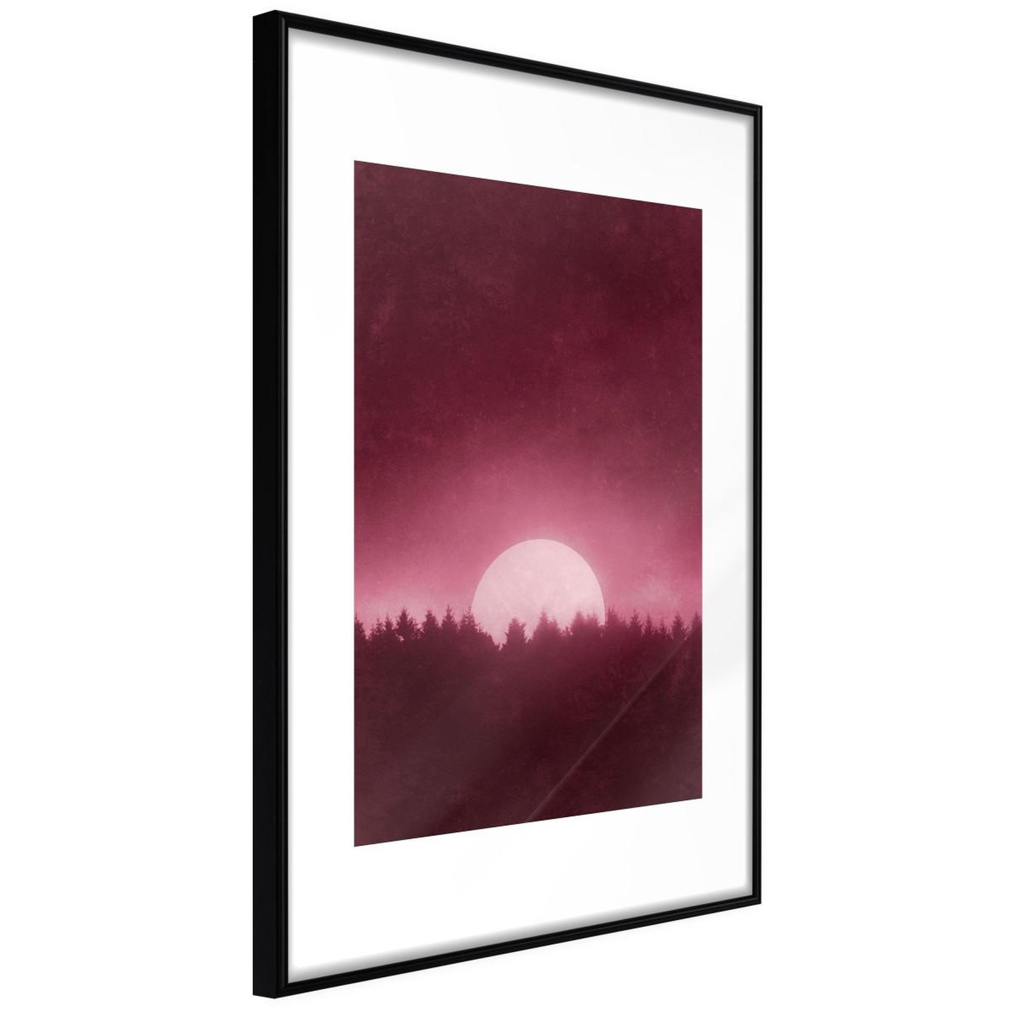 Paris Prix Affiche murale encadrée  moonrise. Coloris disponibles : Jaune, Noir