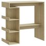 Voir la diapositive 2 : VIDAXL Table de bar etagere de rangement Chene sonoma Bois ingenierie