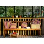 Jardin Privé Assise de chaise futon 9 points imprimée rayures multicolores en acrylique OCCITANE